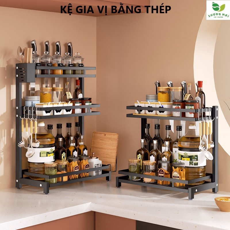 Kệ Gia Vị Bằng Thép - Sương Mai