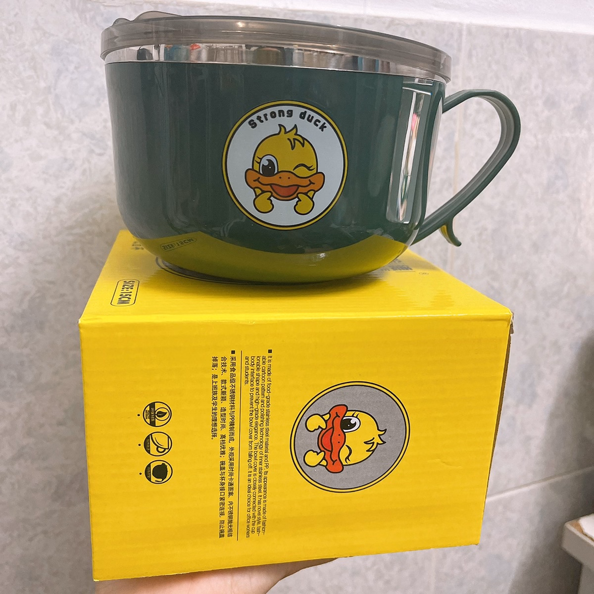 Ca Mì Inox Màu Ngẫu Nhiên Có Nắp Chống Đổ - Su - Ảnh 4