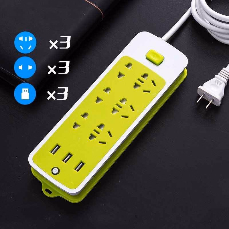Ổ Điện Xanh Lá Có 3 Usb Sạc Điện Thoại - Su - Ảnh 5