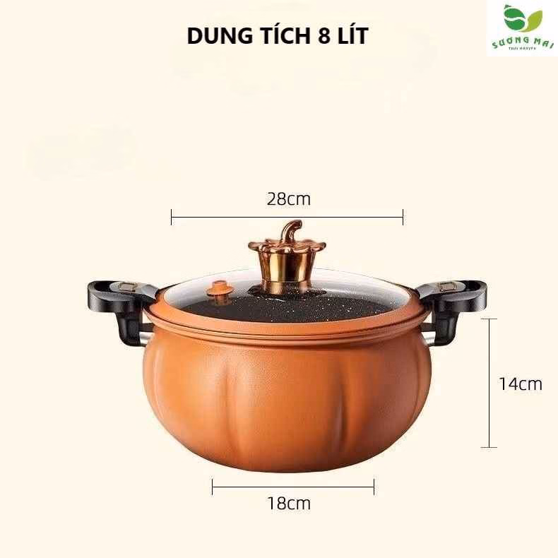 Nồi Áp Suất Đa Năng Bí Ngô Chống Dính Đá Maifan - Sương Mai - Ảnh 7