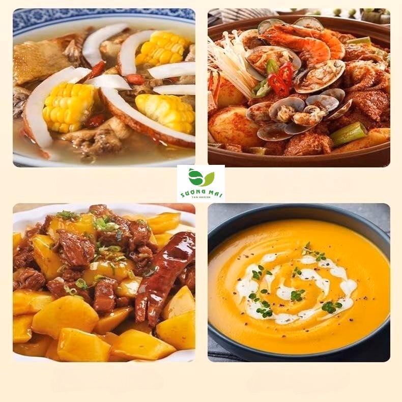 Nồi Áp Suất Đa Năng Bí Ngô Chống Dính Đá Maifan - Sương Mai - Ảnh 10