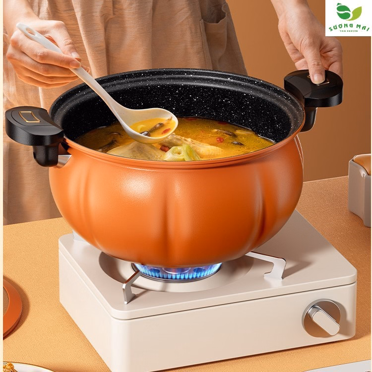 Nồi Áp Suất Đa Năng Bí Ngô Chống Dính Đá Maifan - Sương Mai - Ảnh 11