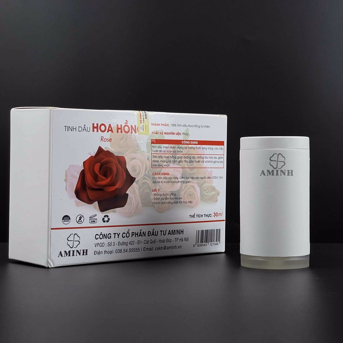 Bộ Sản Phẩm Máy Khuếch Tán Kèm Lọ Tinh Dầu 30Ml - Aminh - Ảnh 5