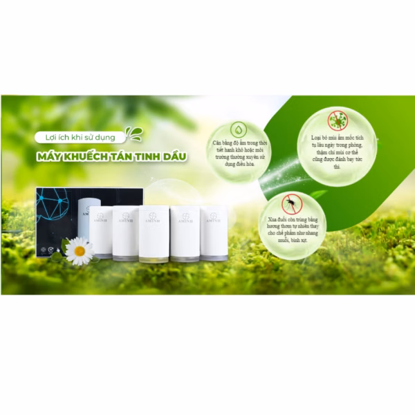 Bộ Sản Phẩm Máy Khuếch Tán Kèm Lọ Tinh Dầu 30Ml - Aminh - Ảnh 10