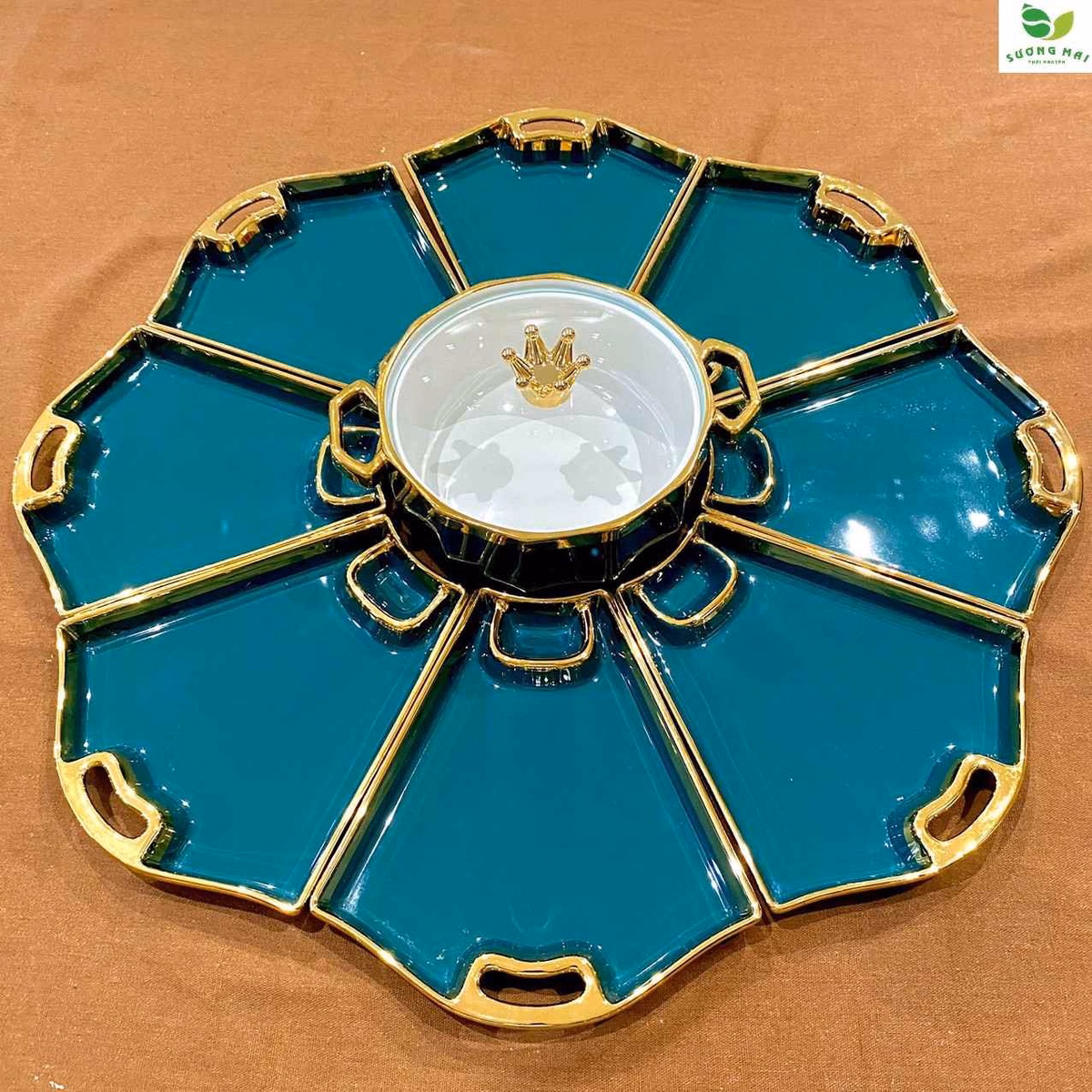 Set Đĩa Ăn Cơm Sang Trọng 9 Món - Sương Mai