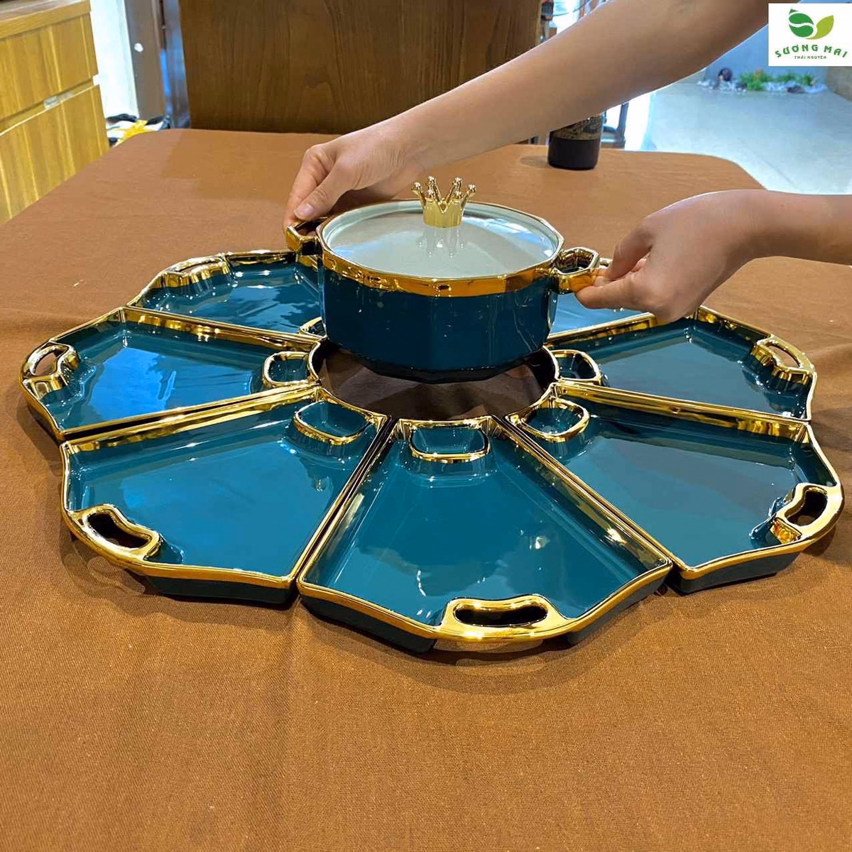 Set Đĩa Ăn Cơm Sang Trọng 9 Món - Sương Mai - Ảnh 2