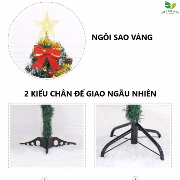 Cây Thông Noel Đầy Đủ Phụ Kiện 60 & 120Cm - Sương Mai - Ảnh 5