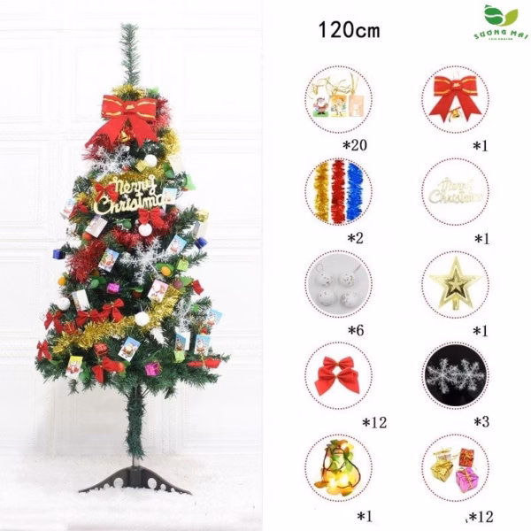Cây Thông Noel Đầy Đủ Phụ Kiện 60 & 120Cm - Sương Mai - Ảnh 2