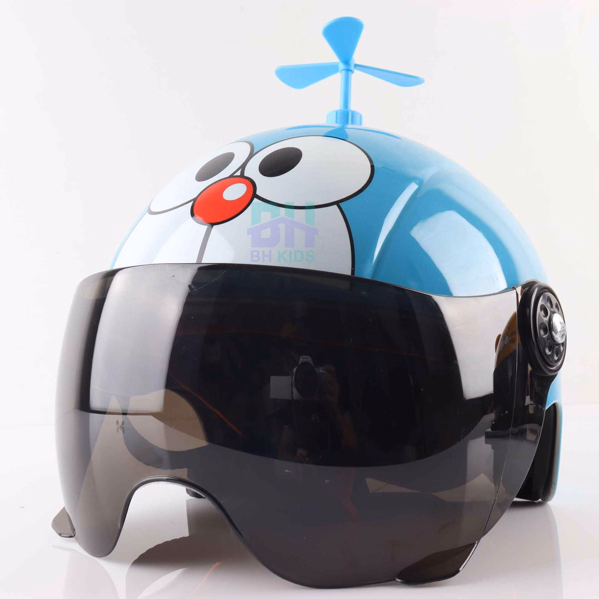 Nón Bảo Hiểm Cao Cấp Cho Bé Có Kính Chắn Bụi, Chắn Gió, Hoạt Hình Dễ Thương - Bh Kids - Ảnh 2
