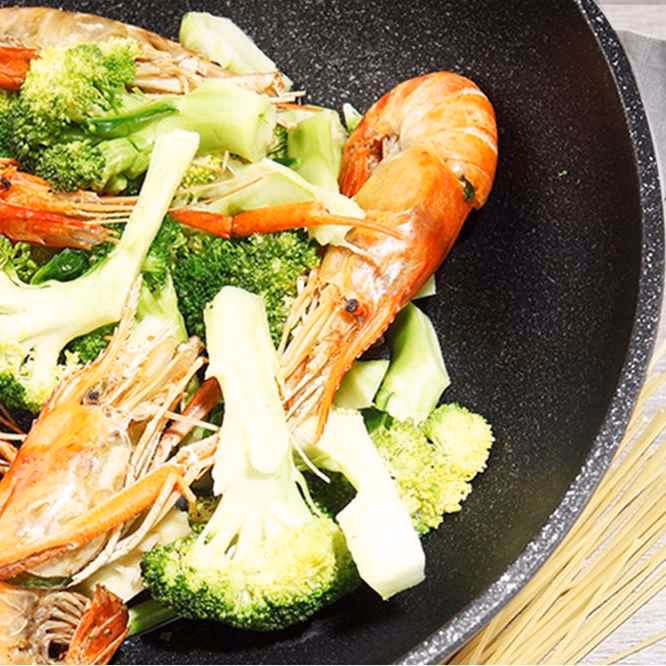 Chảo Đá Hàn Quốc Chống Dính Sâu Lòng 32Cm, Có Nắp Đậy - Su - Ảnh 4