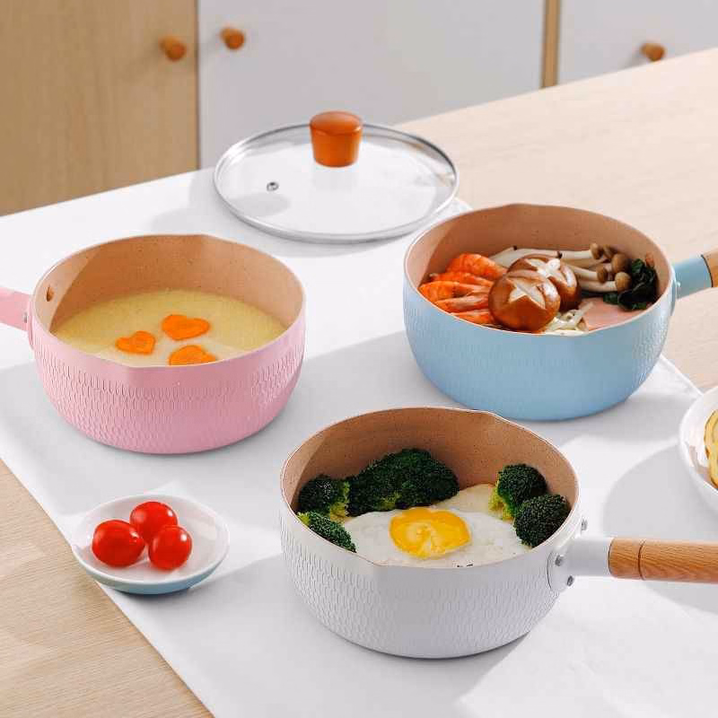 Chảo Đá Chống Dính Sâu Lòng 18Cm, Chảo Chiên, Xào, Nấu Đa Năng - Su - Ảnh 7