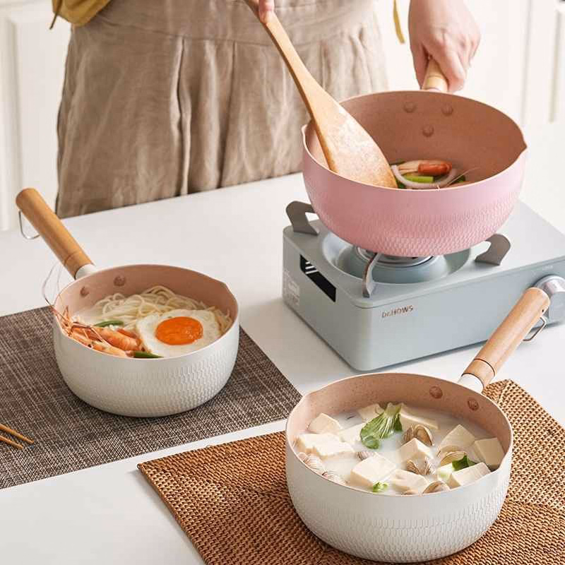 Chảo Đá Chống Dính Sâu Lòng 18Cm, Chảo Chiên, Xào, Nấu Đa Năng - Su - Ảnh 8