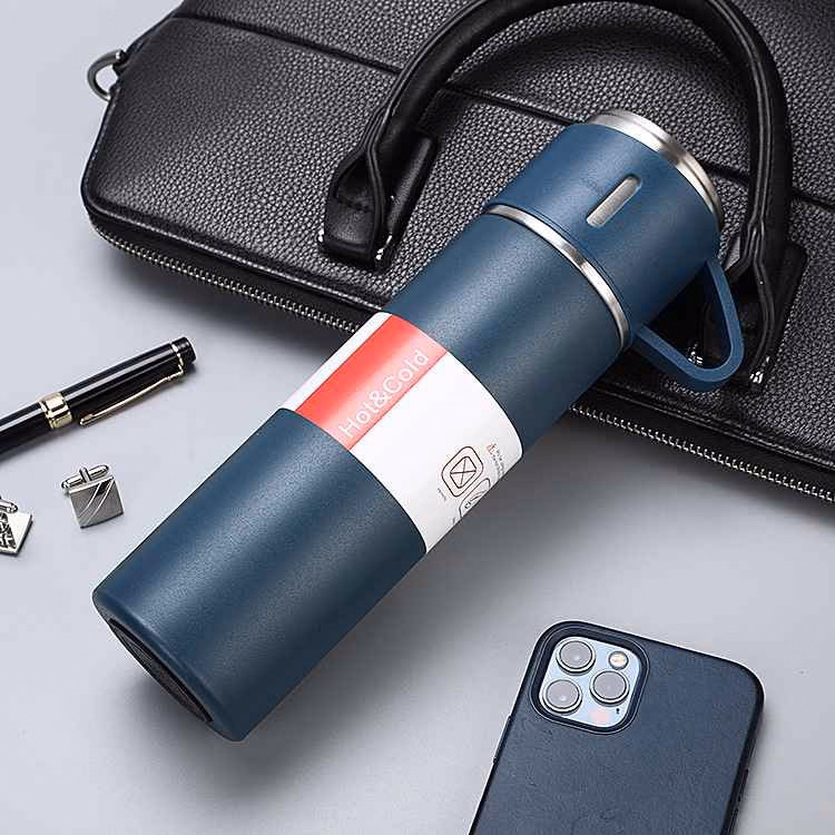 Bộ Bình Giữ Nhiệt Inox Kèm Cốc Cao Cấp 500Ml - Vacuum Flask - Ảnh 6