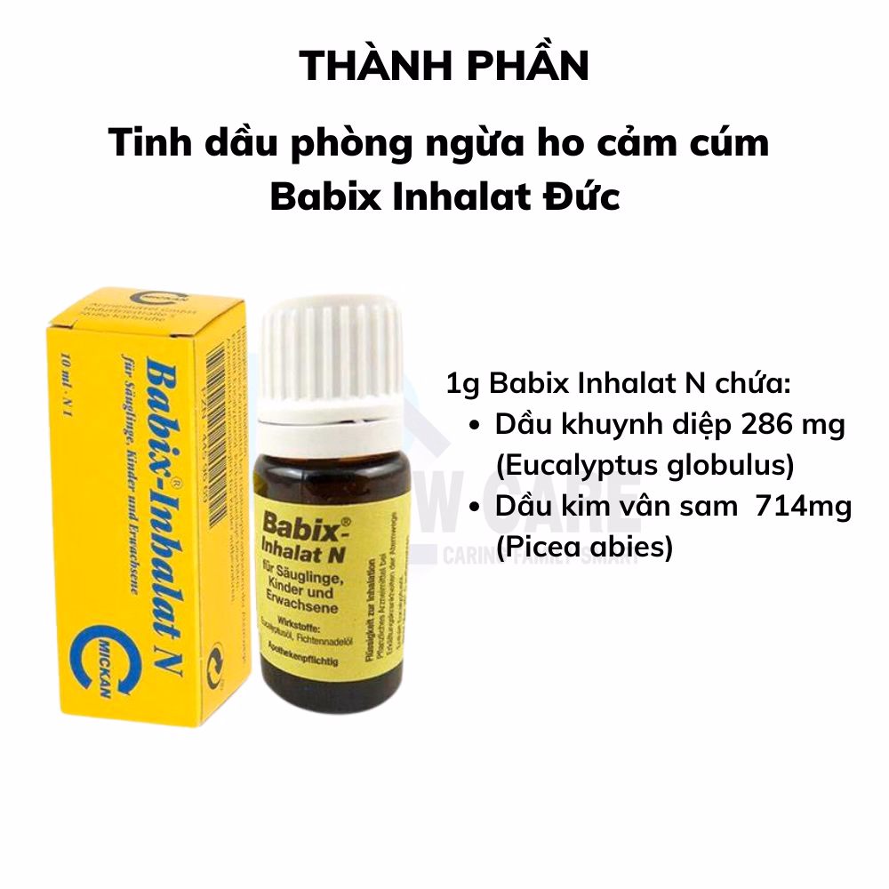 Tinh Dầu Phòng Ngừa Ho Cảm Cúm Inhalat Đức - Babix - Ảnh 3