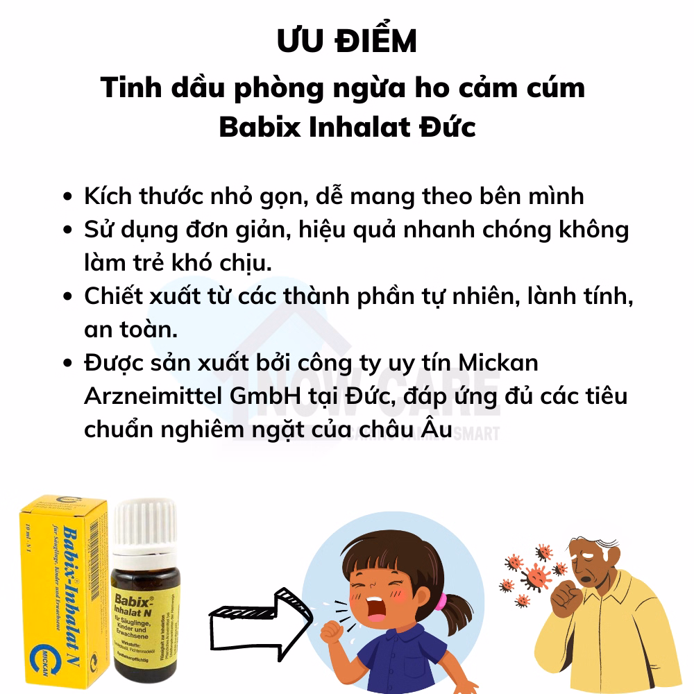 Tinh Dầu Phòng Ngừa Ho Cảm Cúm Inhalat Đức - Babix - Ảnh 5