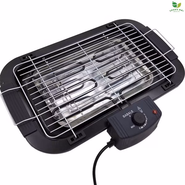 Bếp Nướng Điện Electric Barbecue Grill Không Khói Đa Năng Vỉ Lò Nướng Ngoài Trời - Babale - Ảnh 4