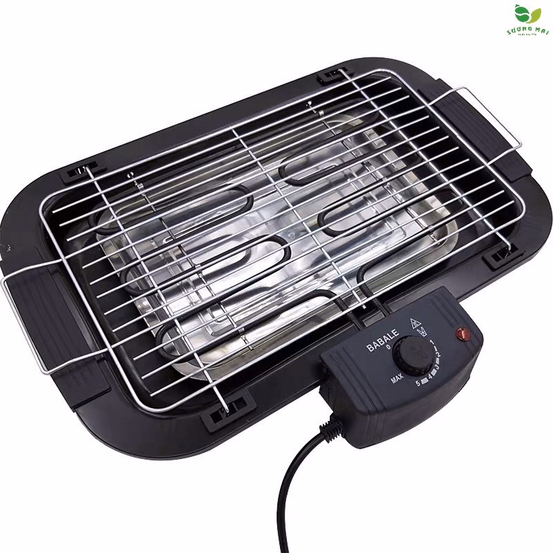 Bếp Nướng Điện Electric Barbecue Grill Không Khói Đa Năng Vỉ Lò Nướng Ngoài Trời - Babale - Ảnh 4