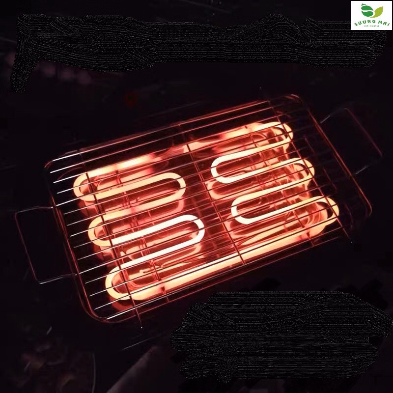 Bếp Nướng Điện Electric Barbecue Grill Không Khói Đa Năng Vỉ Lò Nướng Ngoài Trời - Babale - Ảnh 6