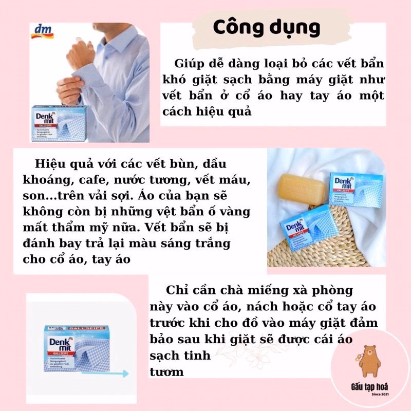 Xà Phòng Chà Cổ Áo Đức 100G - Denkmit - Ảnh 7