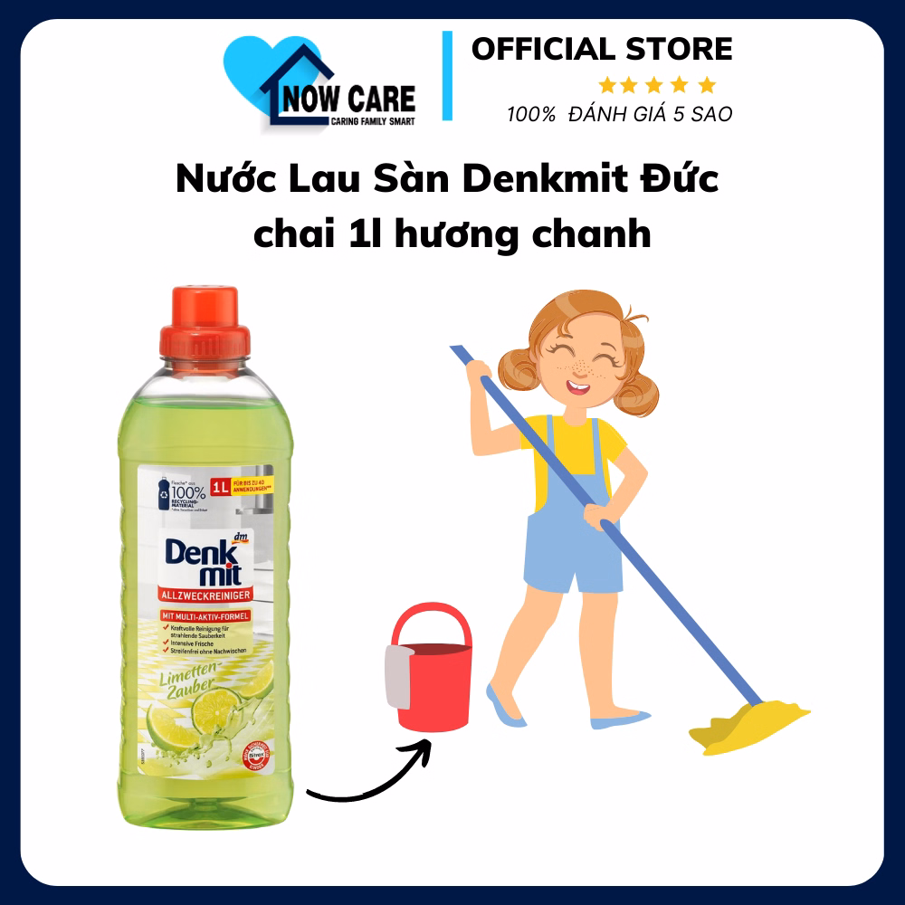 Nước Lau Sàn Đức Chai 1L Hương Chanh - Denkmit