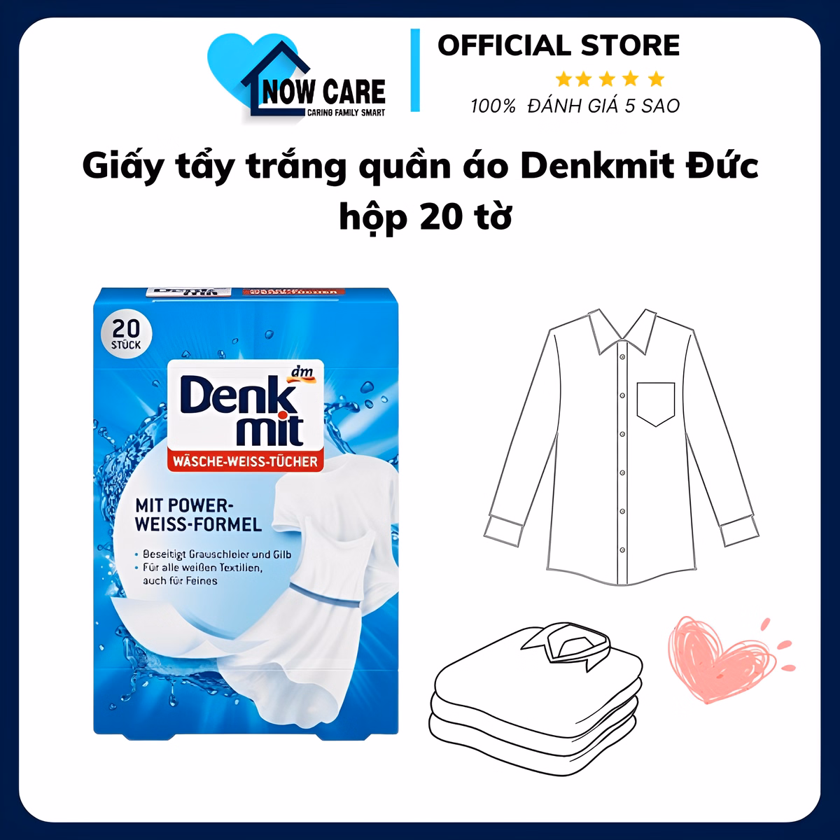 Giấy Tẩy Trắng Quần Áo - Denkmit