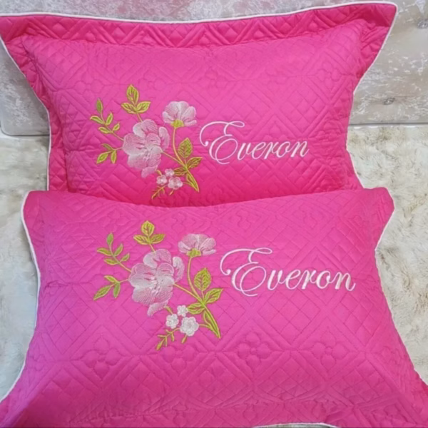 [ Cặp 2 Cái ] Vỏ Gối Trần Bông Có Khóa Kéo Thêu Hoa Ctb24 - Bechip - Ảnh 5