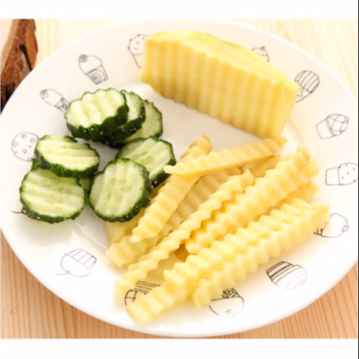 Dao Cắt Rau Củ Quả Lượn Sóng - Su - Ảnh 2