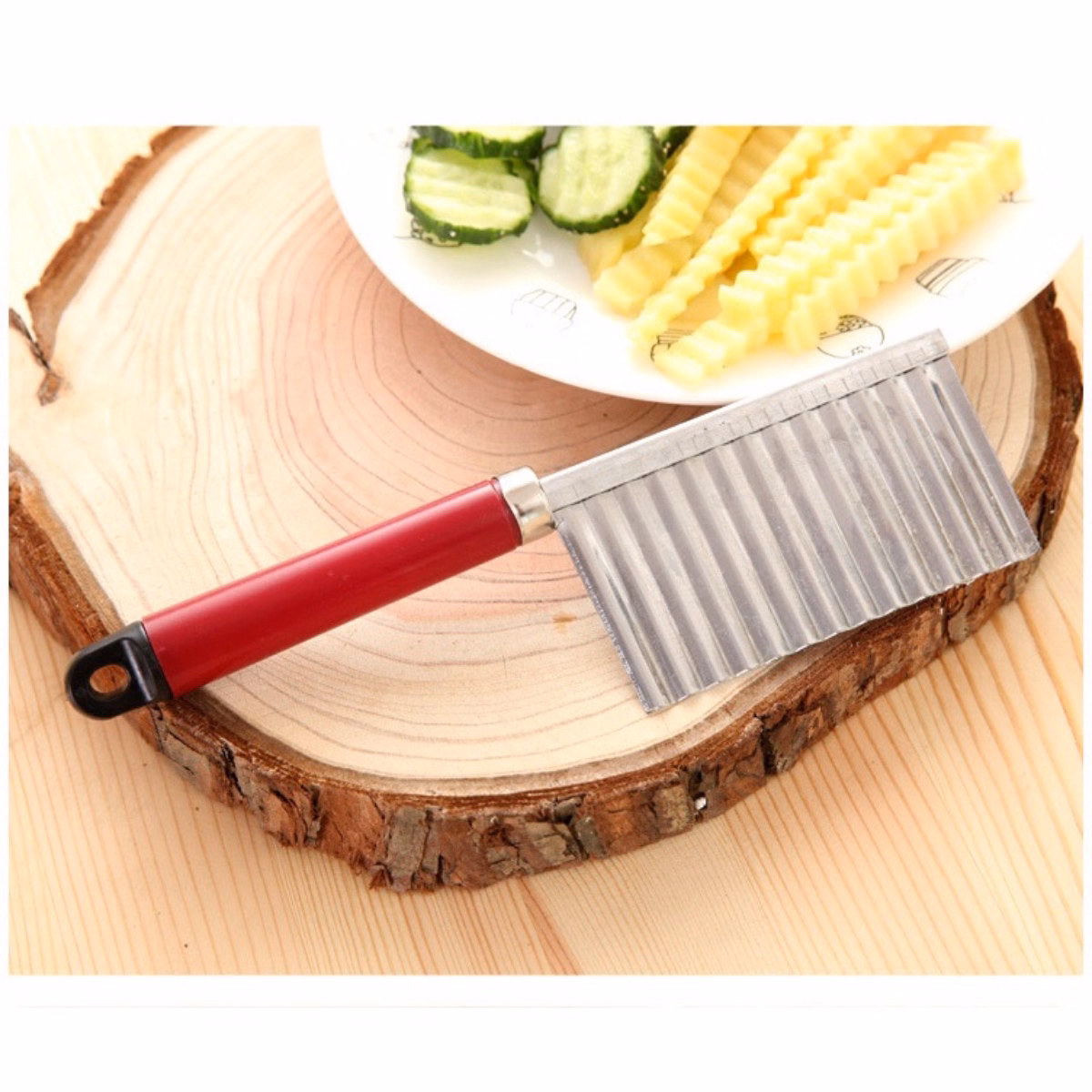 Dao Cắt Rau Củ Quả Lượn Sóng - Su - Ảnh 9