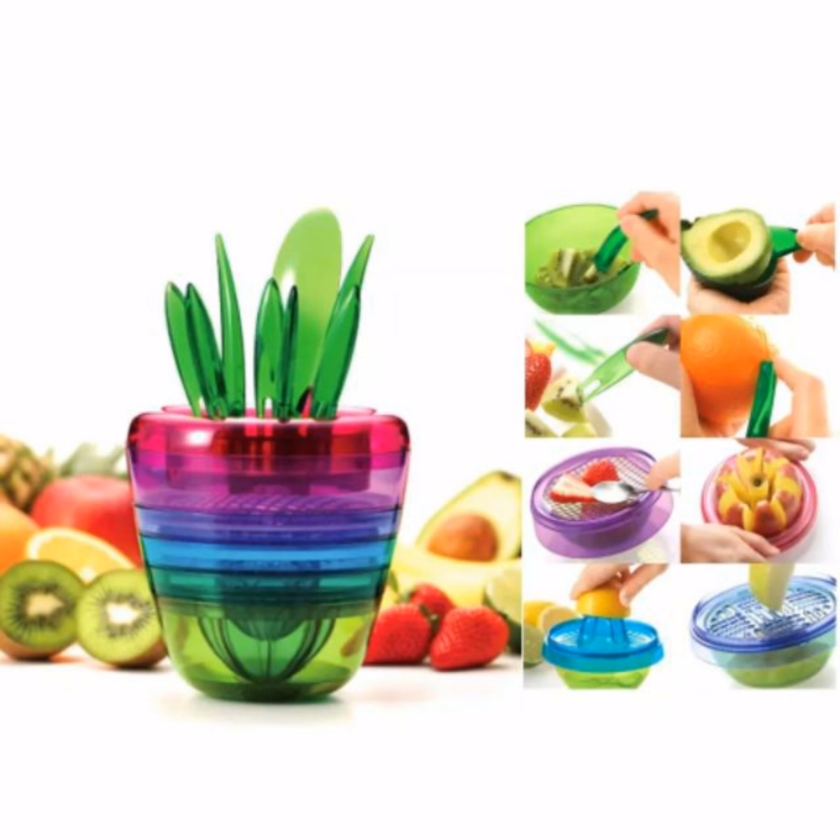Bộ Dụng Cụ Cắt Gọt Trái Cây 10 Trong 1 - Su - Ảnh 3