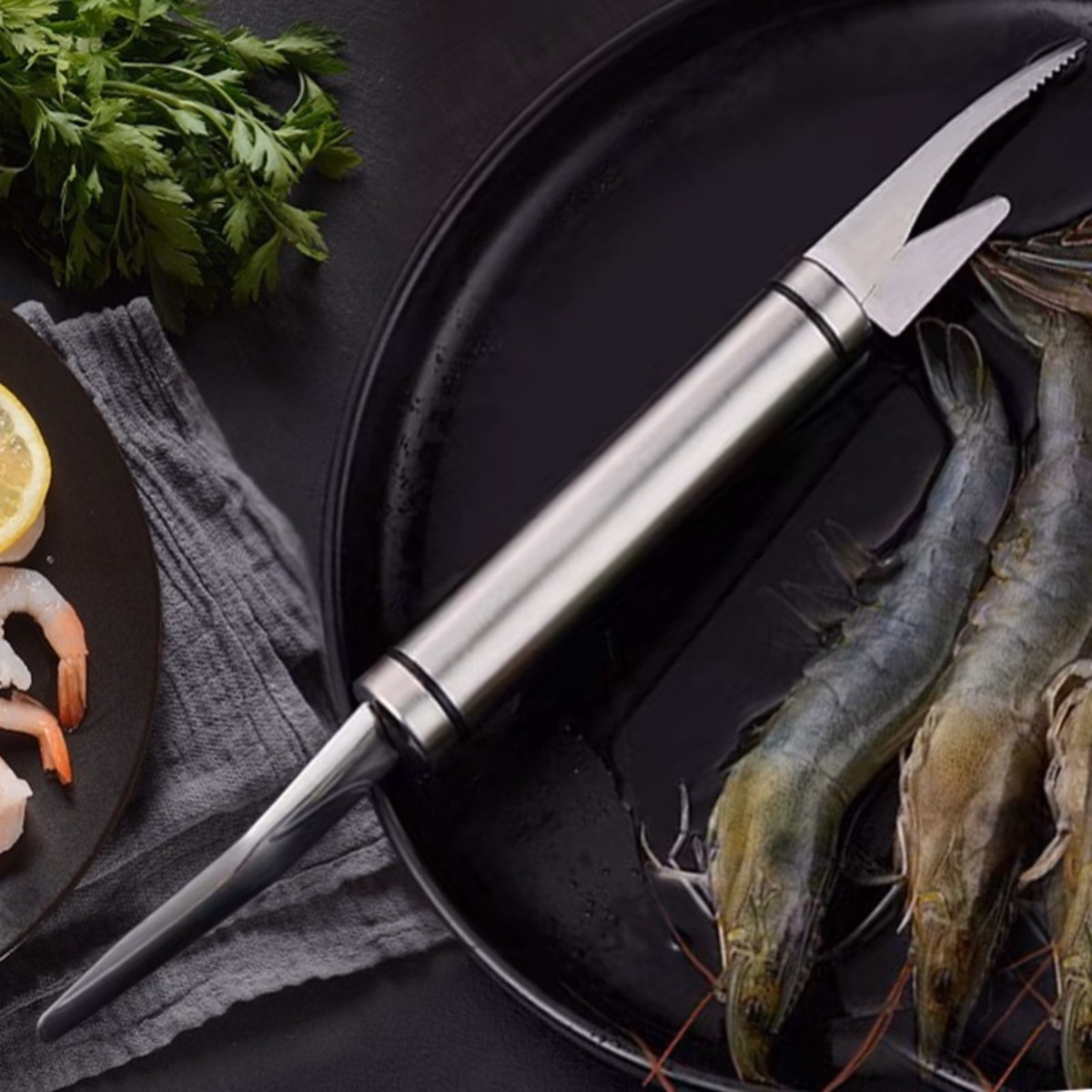 Dụng Cụ Lột Bóc Vỏ Tôm, Lấy Chỉ Tôm, Làm Lòng Gà, Đánh Vảy Cá Đa Năng - Su - Ảnh 5