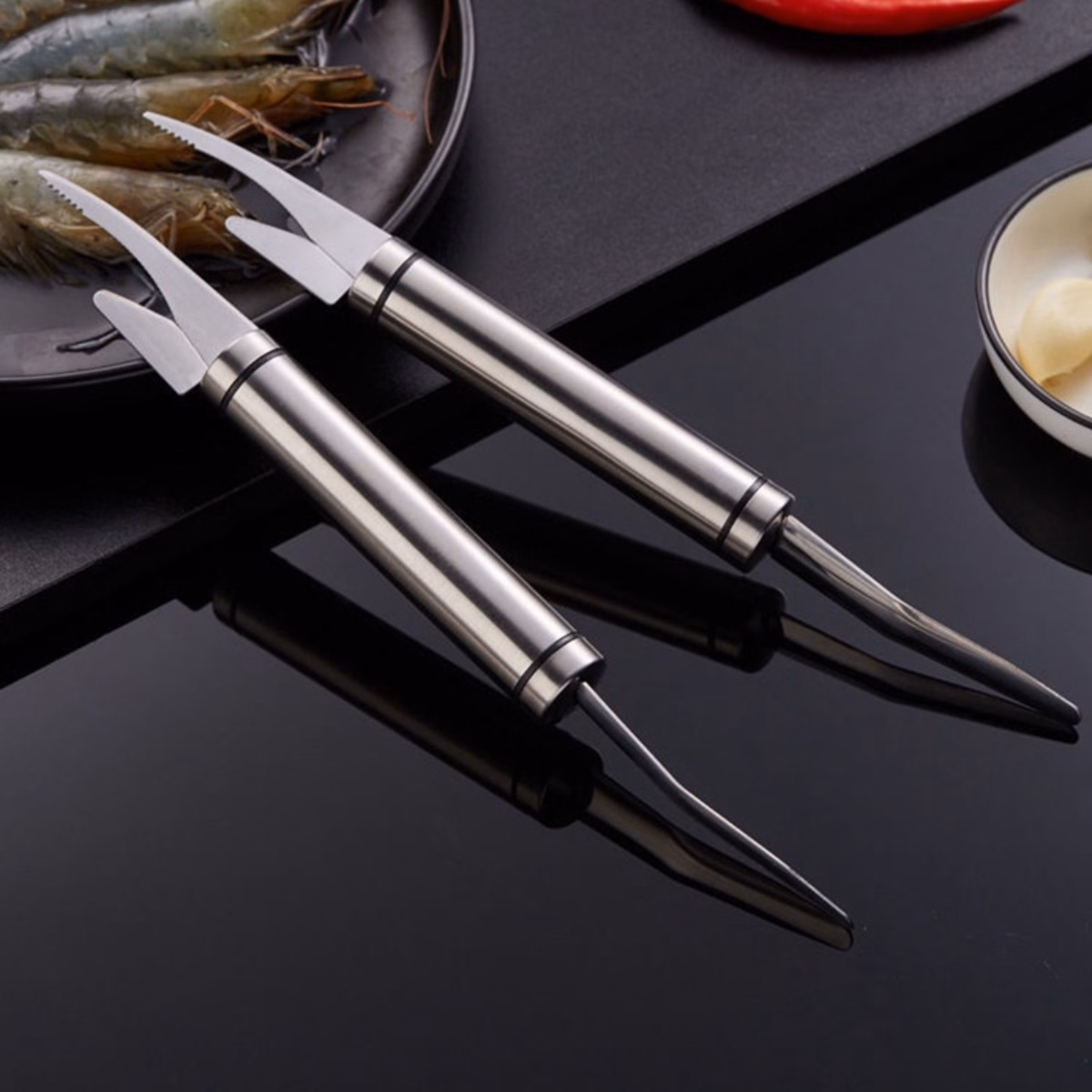 Dụng Cụ Lột Bóc Vỏ Tôm, Lấy Chỉ Tôm, Làm Lòng Gà, Đánh Vảy Cá Đa Năng - Su - Ảnh 8