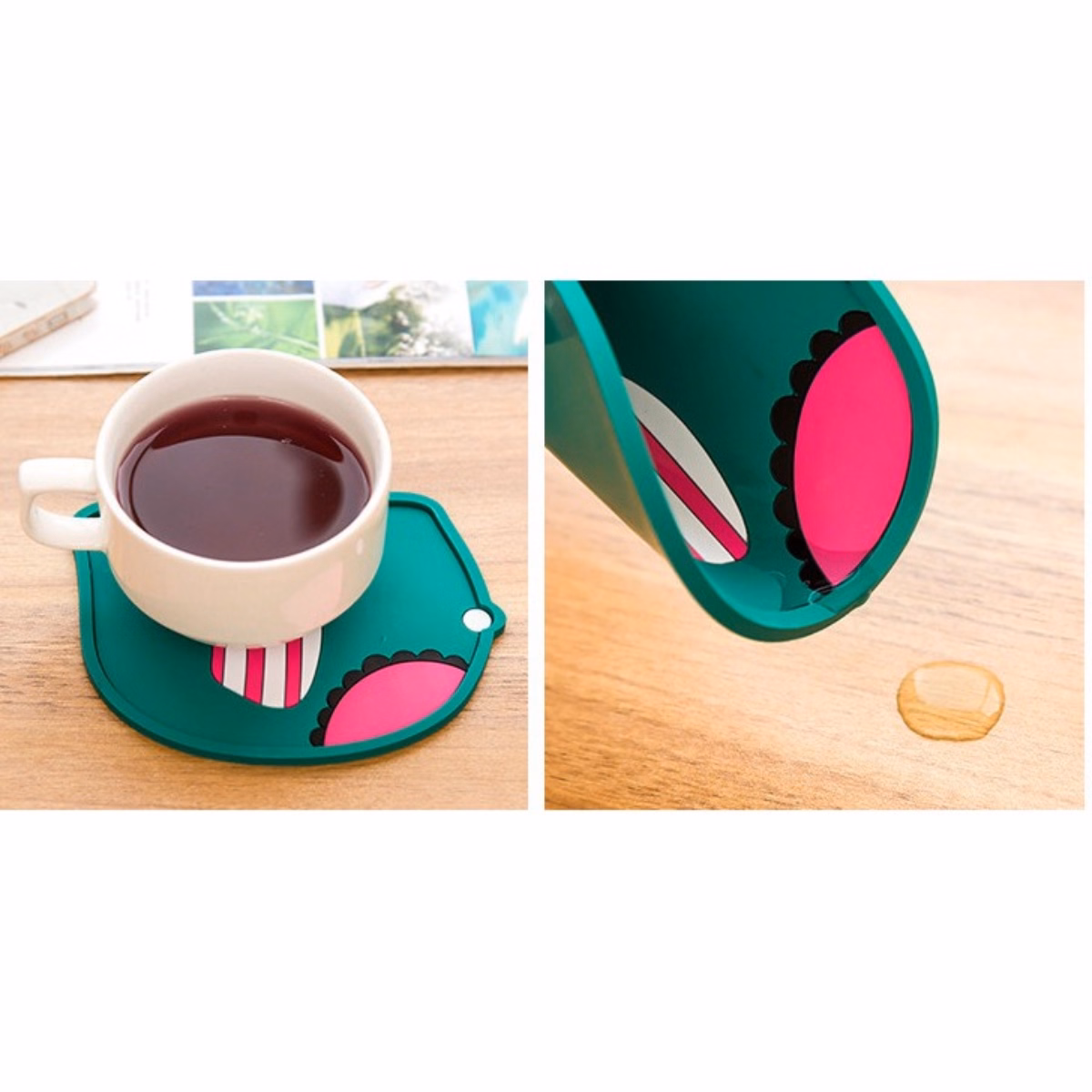 Miếng Lót Ly Hình Thú Bằng Silicon - Su - Ảnh 4