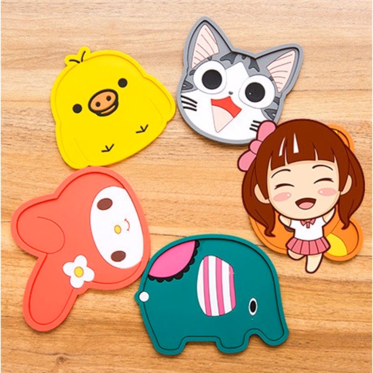 Miếng Lót Ly Hình Thú Bằng Silicon - Su