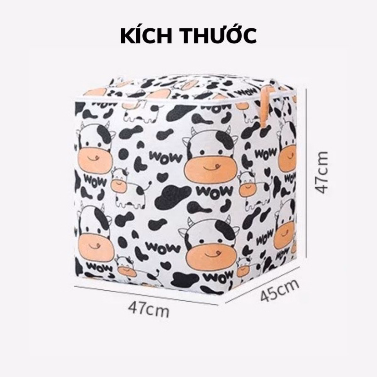 Túi Đựng Quần Áo Chăn Màn Ga Gối Cỡ Lớn Có Khóa Kéo Hoạ Tiết Dễ Thương - Su - Ảnh 6