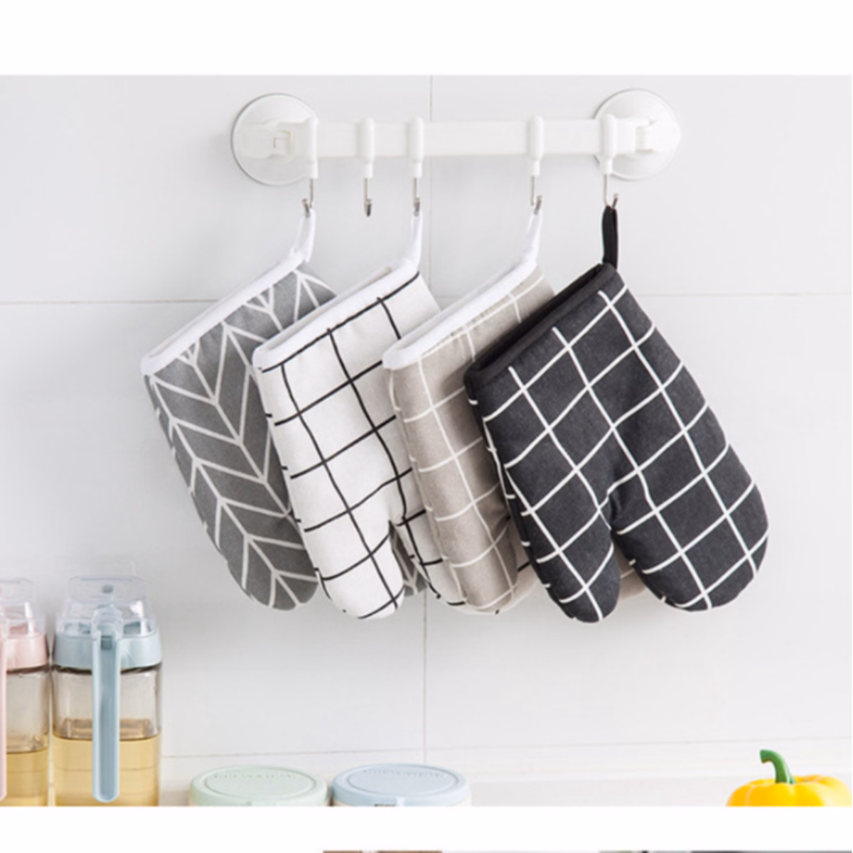 Gang Tay Nhà Bếp Cách Nhiệt Đa Năng, Gang Tay Lò Vi Sóng Có Móc Treo Tiện Dụng - Dmastore - Ảnh 2