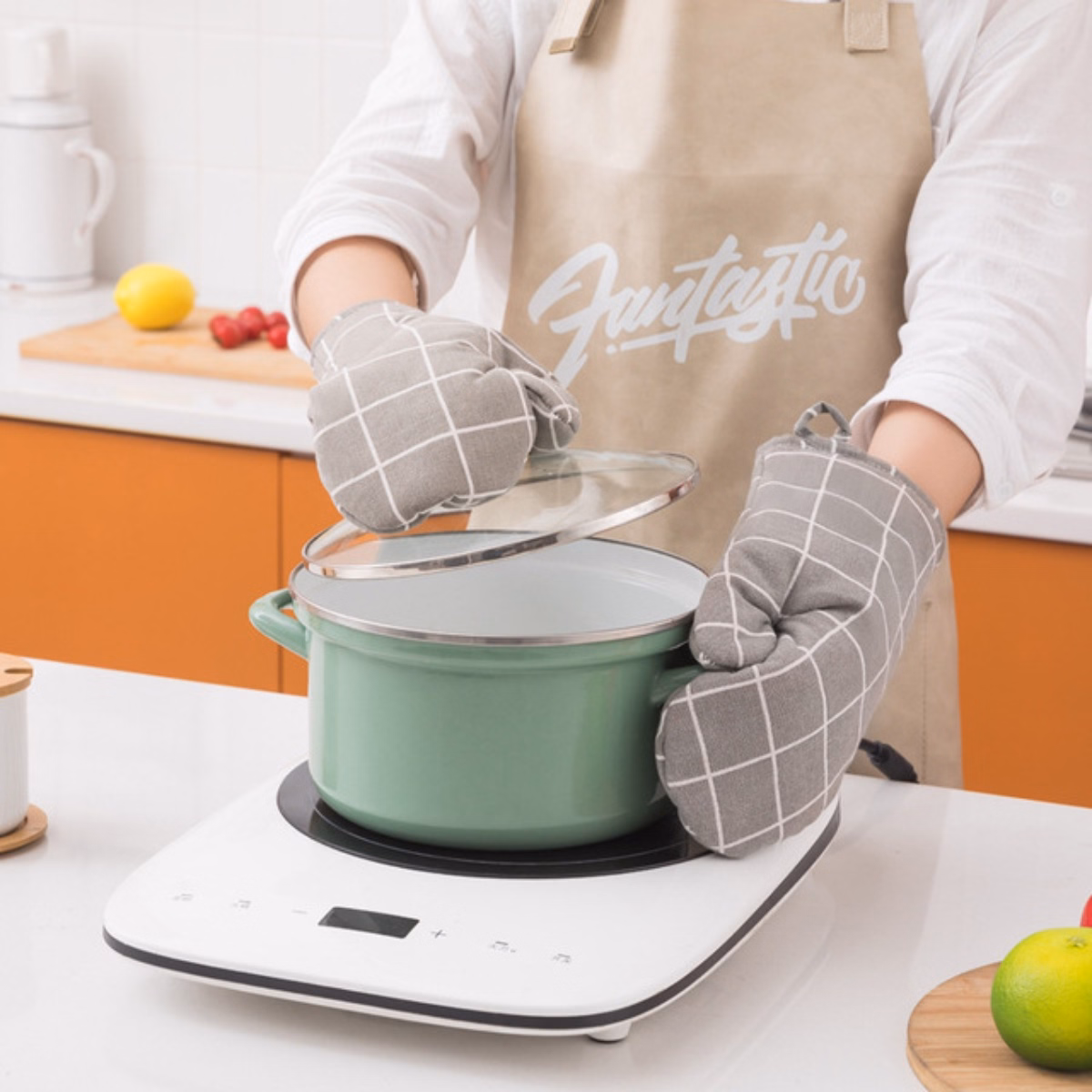 Gang Tay Nhà Bếp Cách Nhiệt Đa Năng, Gang Tay Lò Vi Sóng Có Móc Treo Tiện Dụng - Dmastore - Ảnh 9