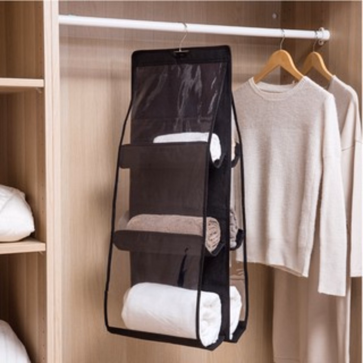 Túi Đựng Giỏ Xách 6 Ngăn 3 Tầng Có Móc Treo Tiện Lợi, Tiết Kiệm Diện Tích - Dmastore - Ảnh 3