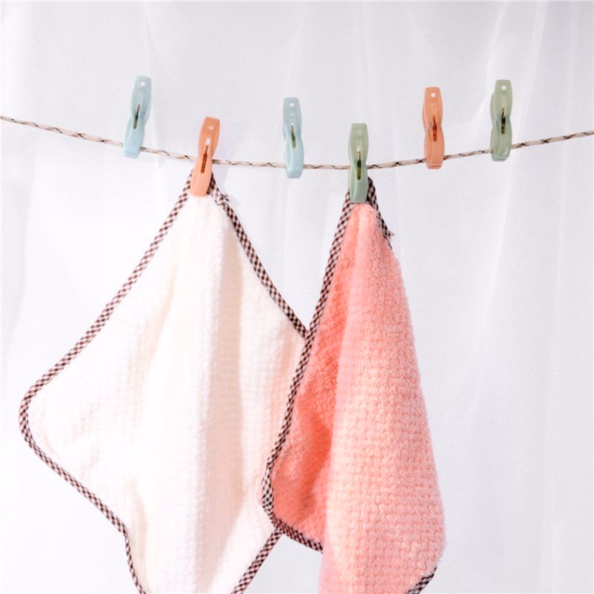 Set 30 Kẹp Phơi Quần Áo Bằng Nhựa Kèm Giỏ Đựng - Su - Ảnh 2