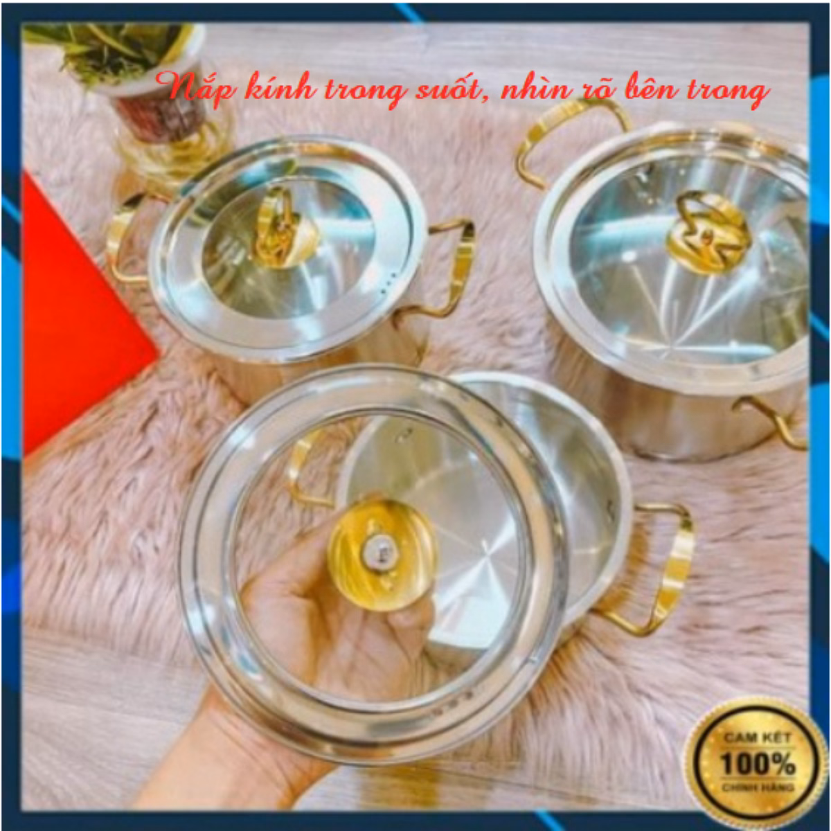 Bộ 3 Nồi Châu Âu Inox Cao Cấp 3 Đáy Misu, Camel Ctb35 - Bechip - Ảnh 3