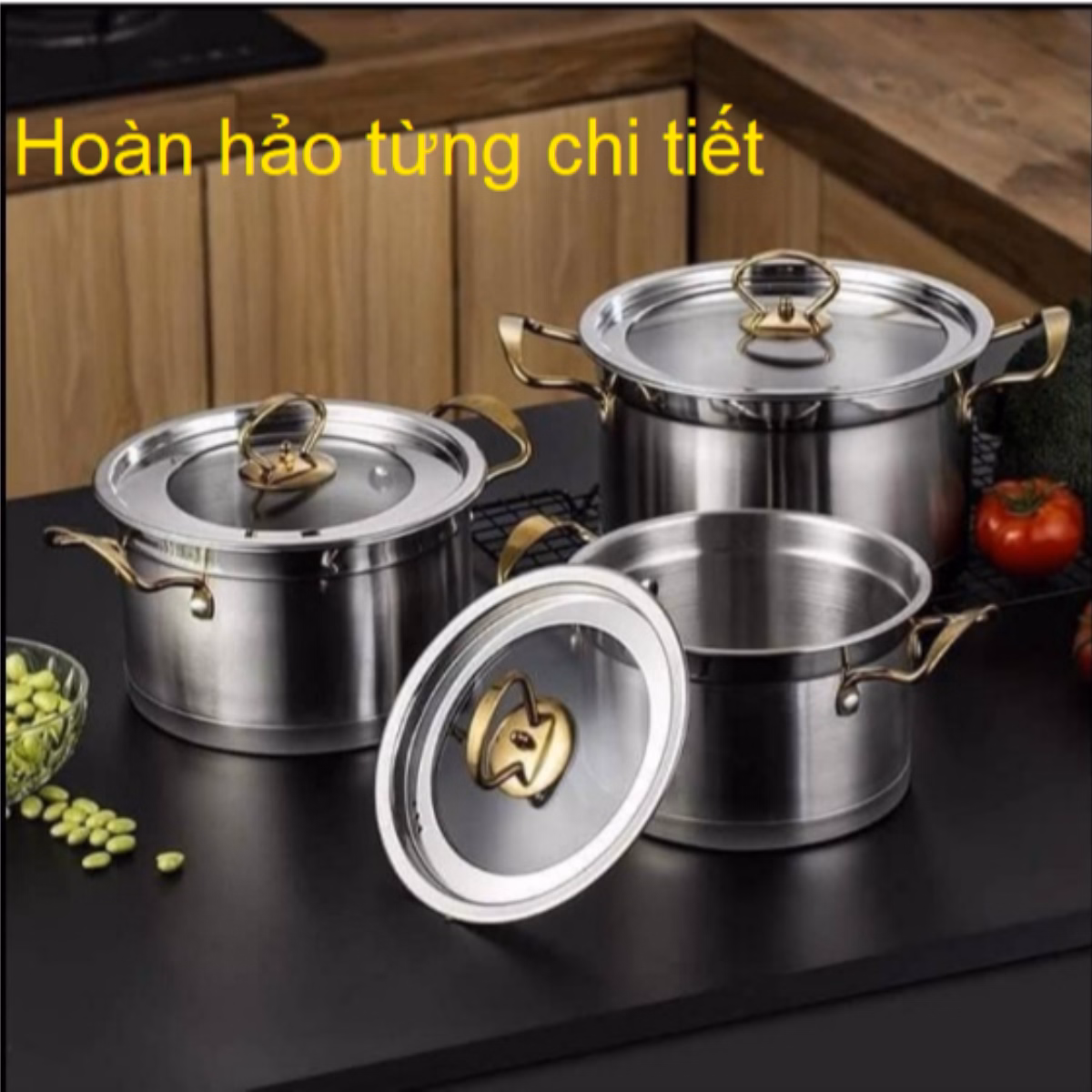 Bộ 3 Nồi Châu Âu Inox Cao Cấp 3 Đáy Misu, Camel Ctb35 - Bechip - Ảnh 6