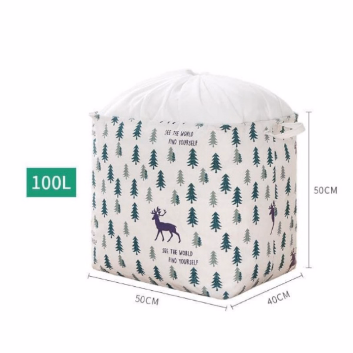 Túi Đựng Chăn Màn, Quần Áo Có Dây Rút 100L Ctb38 - Bechip - Ảnh 10