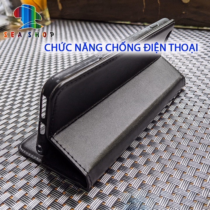Bao Da Oppo A54 Dạng Ví, Có Ngăn Cài Thẻ Tiền, Thiết Kế Nắp Gập 2 Mặt - Sea Shop - Ảnh 7