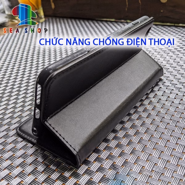 Bao Da Oppo Reno 4 Dạng Ví, Có Ngăn Cài Thẻ Tiền, Thiết Kế Nắp Gập 2 Mặt - Sea Shop - Ảnh 6