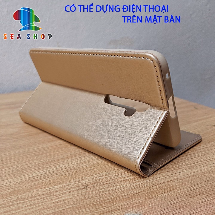 Bao Da Oppo A73 Dạng Ví, Có Ngăn Cài Thẻ Tiền, Thiết Kế Nắp Gập 2 Mặt - Sea Shop - Ảnh 7