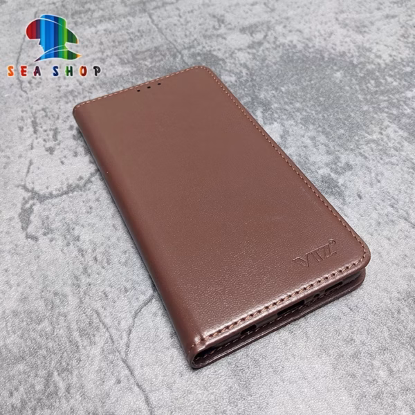 Bao Da Samsung A03, A03S Dạng Ví, Có Ngăn Cài Thẻ Tiền, Thiết Kế Nắp Gập 2 Mặt - Sea Shop - Ảnh 4
