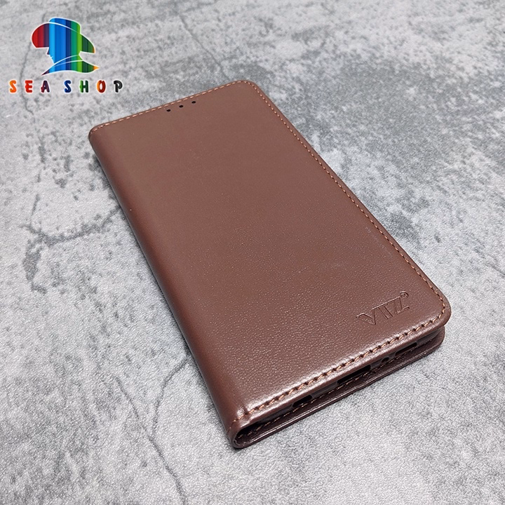 Bao Da Samsung A03, A03S Dạng Ví, Có Ngăn Cài Thẻ Tiền, Thiết Kế Nắp Gập 2 Mặt - Sea Shop - Ảnh 4