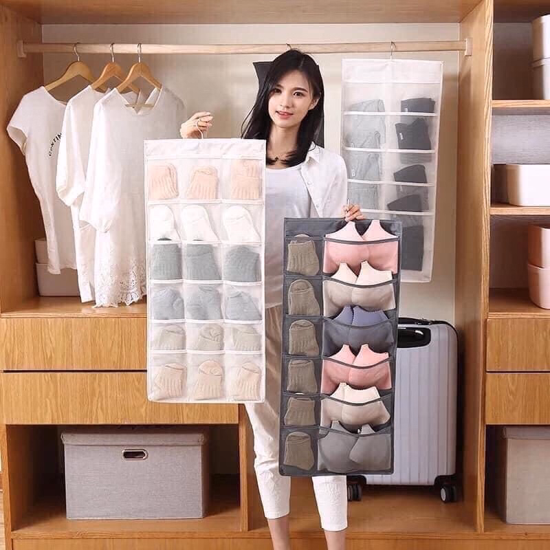 Túi Treo Đồ 2 Mặt 30 Ngăn Đựng Đồ Lót, Vật Dụng Gia Đình Chất Liệu Vải Oxford Chống Thấm Nước Bền Đẹp - Dmastore - Ảnh 2