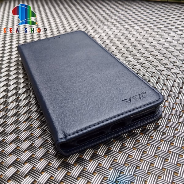 Bao Da Realme C15 Dạng Ví, Có Ngăn Cài Thẻ, Tiền, Thiết Kế Nắp Gập 2 Mặt - Sea Shop - Ảnh 3