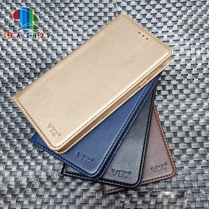 Bao Da Realme C21 Dạng Ví, Có Ngăn Cài Thẻ, Tiền, Thiết Kế Nắp Gập 2 Mặt - Sea Shop