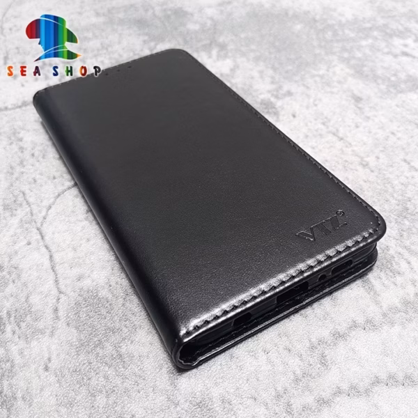Bao Da Xiaomi Redmi 9A Dạng Ví, Có Ngăn Cài Thẻ, Tiền, Thiết Kế Nắp Gập 2 Mặt - Sea Shop - Ảnh 2